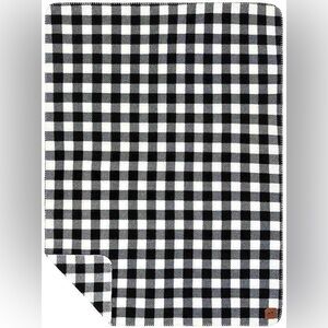 Slowtide Yukon Fleece Blanket WildBounds Black and White Gingham Plaid Blanket